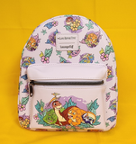 Loungefly The Land Before Time Dinosaurs Floral Purple Soft Tag Mini Backpack