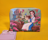 Loungefly Disney Princess Beauty And The Beast Belle Reading Books Zip Wallet