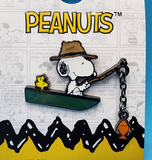 Loungefly Peanuts Snoopy and Woodstock Fishing Boat Dangling Enamel Pin NEW