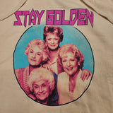 The Golden Girls Pull Over Hoodie Beige Sweatshirt Stay Golden Graphic XLarge