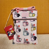 Hello Kitty And Friends Drinks Pink AOP Passport Bag