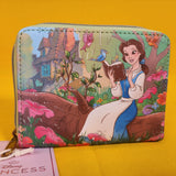 Loungefly Disney Princess Beauty And The Beast Belle Reading Books Zip Wallet