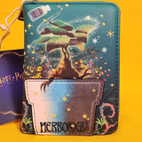 Loungefly Harry Potter Herbology Mandrake Plant Green Zip Wallet