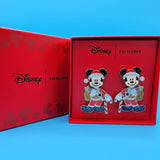 Disney BaubleBar Mickey Mouse Santa Candy Cane Stud Dangle Earrings Christmas