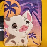 Loungefly Disney Moana Pua & Hei Hei Sunset Zip Around Wallet
