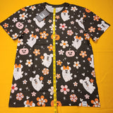 Loungefly Disney Mickey & Minnie Floral Cute Ghost Unisex Tee Halloween Size M