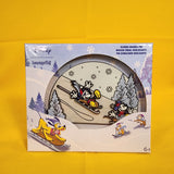 Loungefly Disney Mickey & Minnie Winter Wonderland Sledding LE Sliding Pin