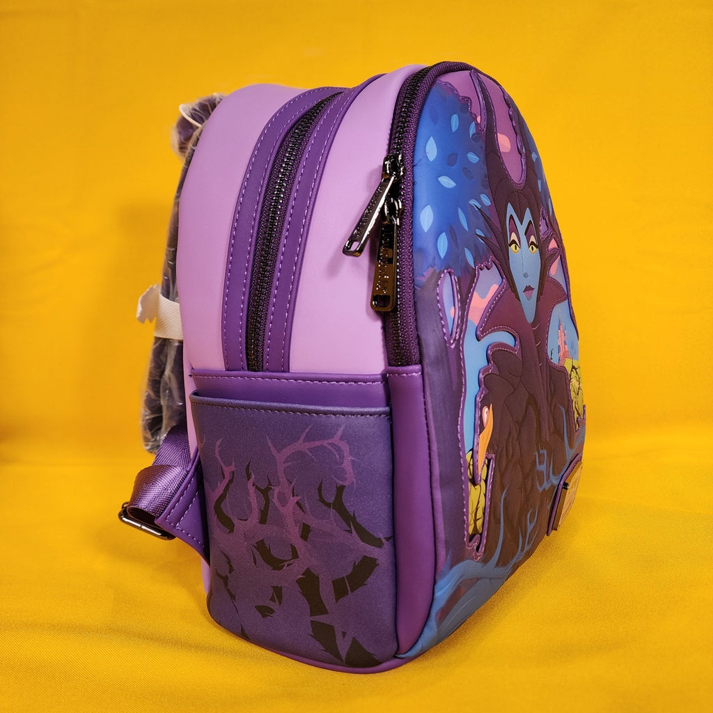 disney villains scene maleficent sleeping beauty mini backpack Loungefly Disney Villains Sleeping Beauty Maleficent Crow Layered Mini – Get Lojos Mojo