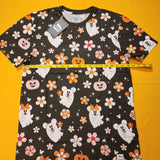 Loungefly Disney Mickey & Minnie Floral Cute Ghost Unisex Tee Halloween Size M