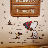 Loungefly Peanuts Snoopy Woodstock Christmas Wreath Zip Around Wallet
