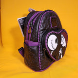 Loungefly Disney NBC Jack & Sally Quilted Heart Meant to Be Mini Backpack