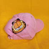 Garfield the Cat Pink Coffee Cup Dad Hat Baseball Cap Adjustable Embriodered NEW