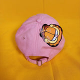 Garfield the Cat Pink Coffee Cup Dad Hat Baseball Cap Adjustable Embriodered NEW