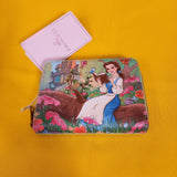 Loungefly Disney Princess Beauty And The Beast Belle Reading Books Zip Wallet