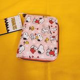 Loungefly Peanuts Snoopy & Woodstock Valentine's Day Heart AOP Zip Wallet