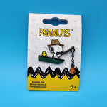 Loungefly Peanuts Snoopy and Woodstock Fishing Boat Dangling Enamel Pin NEW