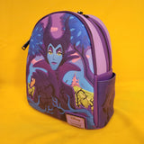 Loungefly Disney Villains Sleeping Beauty Maleficent Crow Layered Mini Backpack