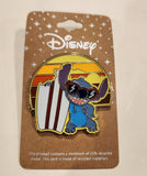Lilo and Stitch Surf Board Beach Sun Set Enamel Pin