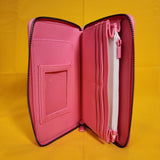 Betsey Johnson Pink Quilted Heart Love Wallet Wristlet Zip No Tags Attached