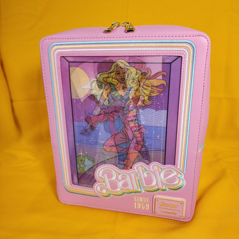 Loungefly Barbie 65th Anniversary Doll Box Triple Lenticular Mini Backpack