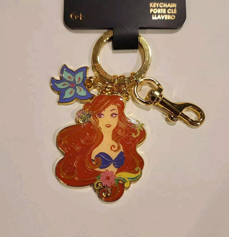 Ariel Floral the Little Mermaid Keychain Charm