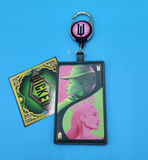 Wicked Elphaba & Glinda Retractable Lanyard ID Holder Green Wizard of Oz