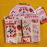 Strawberry Shortcake Pink Patchwork Custard Mini Backpack Organizer Insert