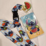 Lilo and Stitch Fruit Snack Watermelon Lanyard ID Holder