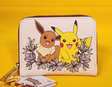 Loungefly Pokémon Pikachu & Eevee Floral Zip Wallet