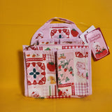 Strawberry Shortcake Pink Patchwork Custard Mini Backpack Organizer Insert