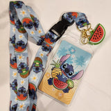 Lilo and Stitch Fruit Snack Watermelon Lanyard ID Holder