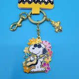 Peanuts Snoopy & Woodstock Cool Joe Guitar Daisy Keychain Charm