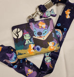 Lilo and Stitch Witch Story Time Ducklings Halloween Lanyard