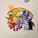 Cakeworthy Care Bears x Sesame Street Drop Sleeve Tee Shirt Unisex 2XL
