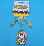 Peanuts Snoopy & Woodstock Cool Joe Guitar Daisy Keychain Charm