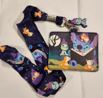 Lilo and Stitch Witch Story Time Ducklings Halloween Lanyard