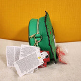 Peanuts Snoopy Woodstock Christmas Wreath Light UP Crossbody Bag