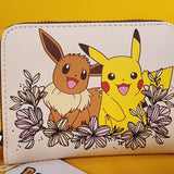 Loungefly Pokémon Pikachu & Eevee Floral Zip Wallet
