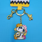 Peanuts Snoopy & Woodstock Cool Joe Guitar Daisy Keychain Charm