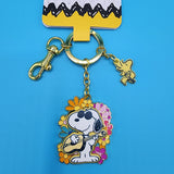Peanuts Snoopy & Woodstock Cool Joe Guitar Daisy Keychain Charm