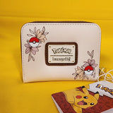 Loungefly Pokémon Pikachu & Eevee Floral Zip Wallet