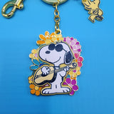 Peanuts Snoopy & Woodstock Cool Joe Guitar Daisy Keychain Charm