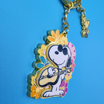 Peanuts Snoopy & Woodstock Cool Joe Guitar Daisy Keychain Charm