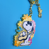 Peanuts Snoopy & Woodstock Cool Joe Guitar Daisy Keychain Charm