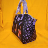 Disney Villains Floral Group Icons Satchel Purple Handbag