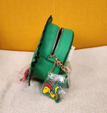 Peanuts Snoopy Woodstock Christmas Wreath Light UP Crossbody Bag