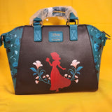 Loungefly Disney Princess Snow White Glitter Apple Floral Satchel Handbag