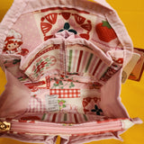 Strawberry Shortcake Pink Patchwork Custard Mini Backpack Organizer Insert