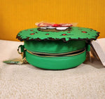 Peanuts Snoopy Woodstock Christmas Wreath Light UP Crossbody Bag