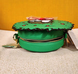 Peanuts Snoopy Woodstock Christmas Wreath Light UP Crossbody Bag